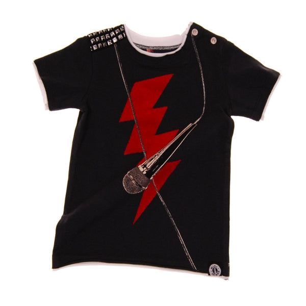 Rock The Mic Short Sleeve Baby T-Shirt by: Mini Shatsu