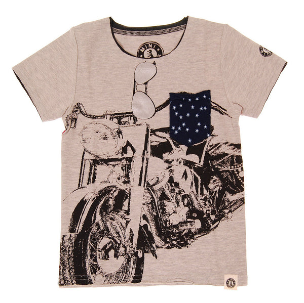 Stars and Stripes Motorcycle Shirt by: Mini Shatsu
