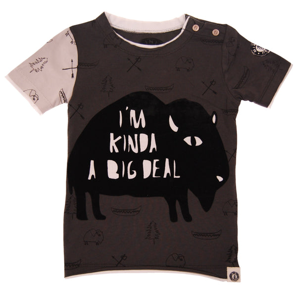 Big Deal Buffalo Baby T-Shirt by: Mini Shatsu