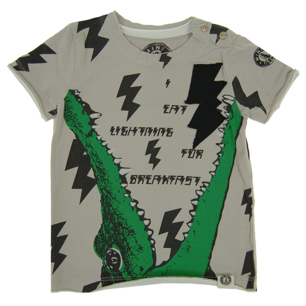 Gator Lightning for Breakfast Baby T-Shirt by: Mini Shatsu