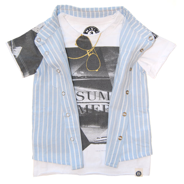 Real Summer Stripe Vest Baby T-Shirt by: Mini Shatsu