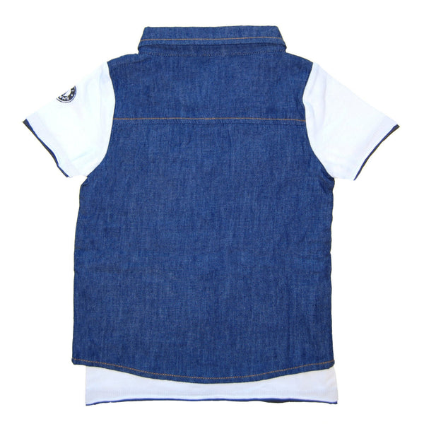 Real Denim Vest Scribble Tie Baby T-Shirt by: Mini Shatsu