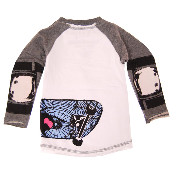 Skater Web Long Sleeve Baby Raglan Shirt by: Mini Shatsu