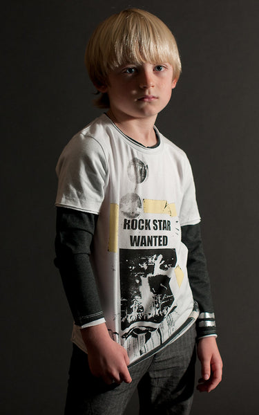 Rock Star Wanted Baby T-Shirt by: Mini Shatsu