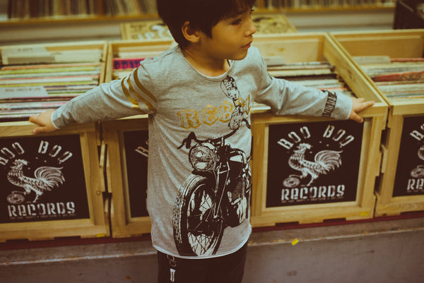 Rebel Biker Baby T-Shirt by: Mini Shatsu