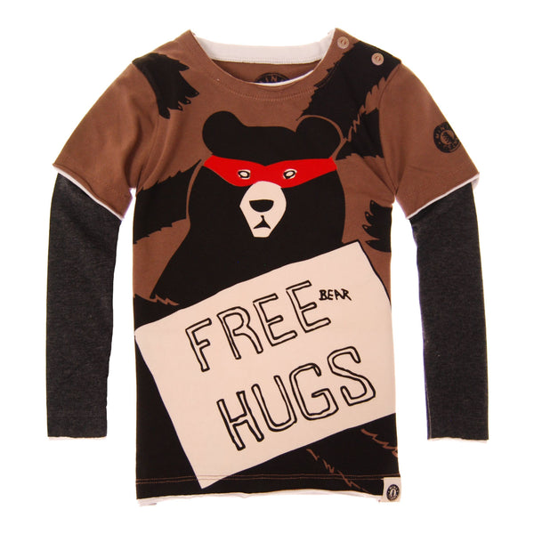 Free Bear Hugs Baby Twofer T-Shirt by: Mini Shatsu