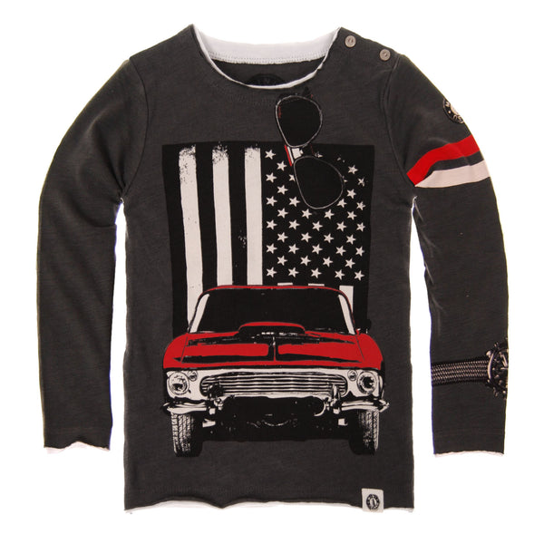 American Muscle Car Baby T-Shirt by: Mini Shatsu