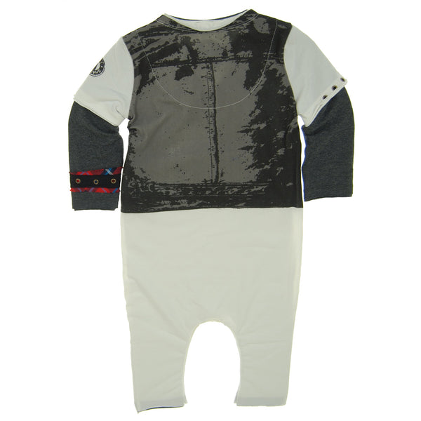 Leather Jacket Vest Baby Romper by: Mini Shatsu