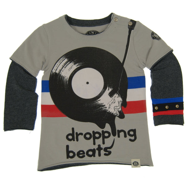 Dropping Beats Vinyl Baby Twofer Shirt by: Mini Shatsu