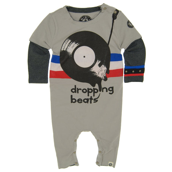 Dropping Beats Vinyl Baby Romper by: Mini Shatsu