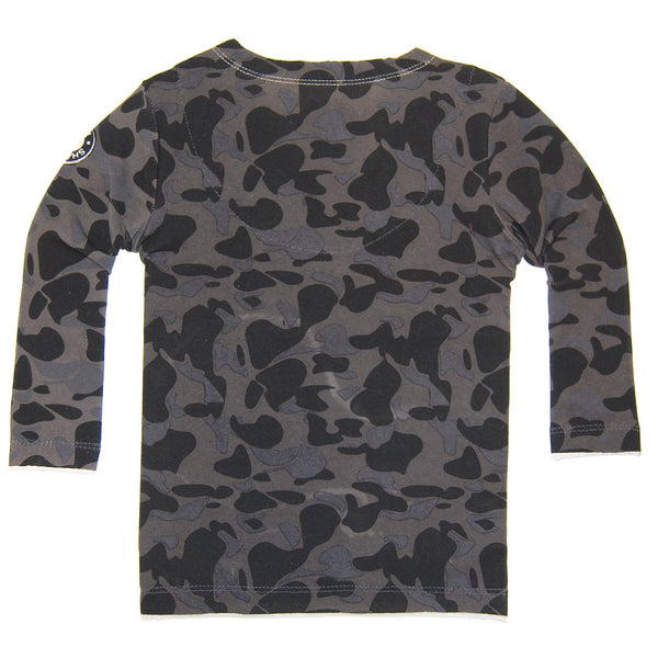 Blue Camouflage Sweater Tie Baby T-Shirt by: Mini Shatsu