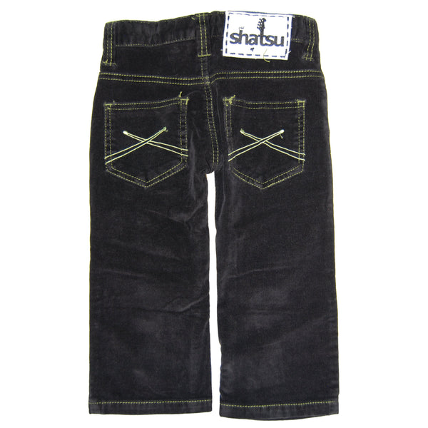 Black-Green Roy Corduroy Baby Jeans by: Mini Shatsu
