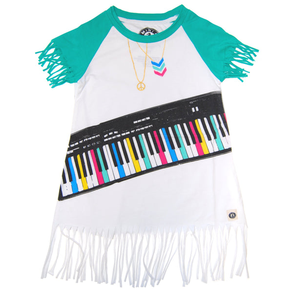 Piano Keyboard Fringe Baby Dress by: Mini Shatsu