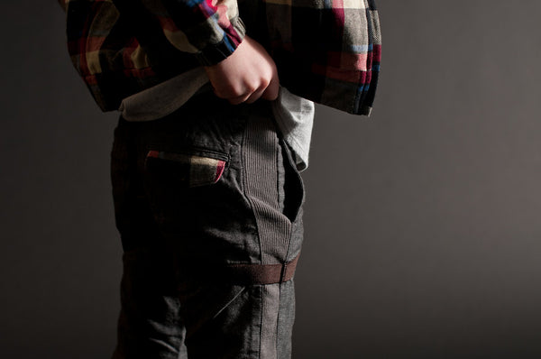 Herringbone Suspender Baby Pants by: Mini Shatsu