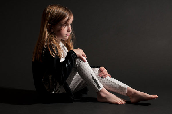 Grey Lightning Girl Legging by: Mini Shatsu
