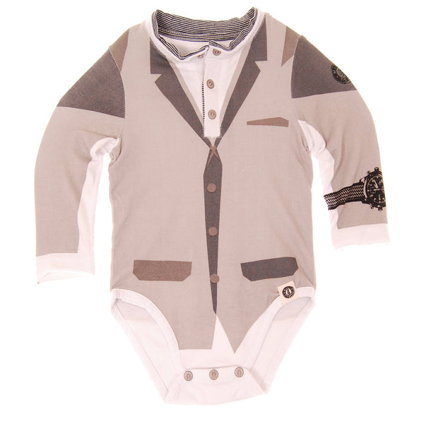 Modern Blazer Henley Bodysuit by: Mini Shatsu