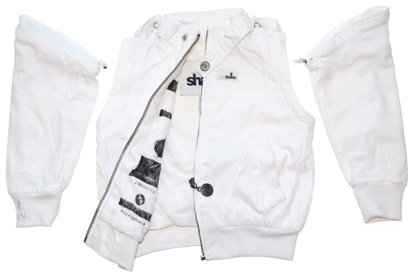 Secret Agent White Baby Jacket-Vest by: Mini Shatsu