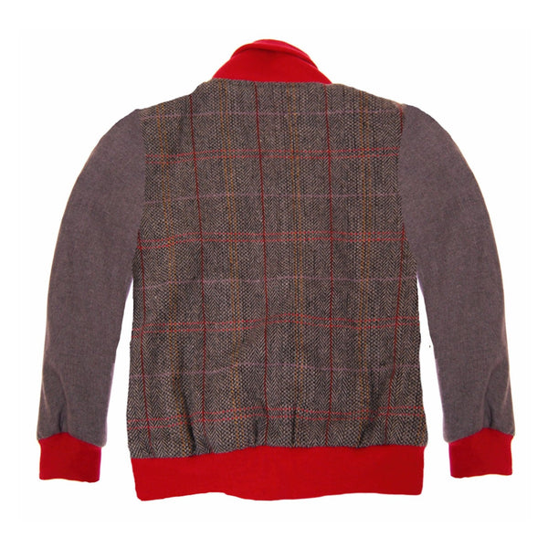 Red Tweed Letterman Baby Jacket by: Mini Shatsu