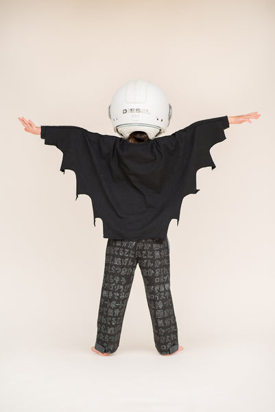 Flying Bat Caped Raglan Bodysuit by: Mini Shatsu