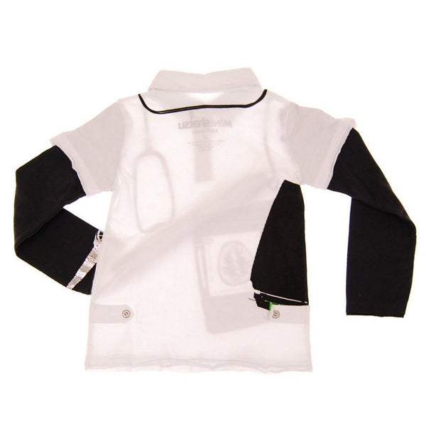 M. D. Long Sleeve Baby Polo Shirt by: Mini Shatsu