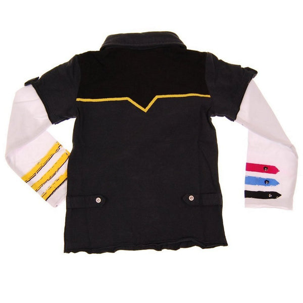 Hendrix Baby Long Sleeve Polo Shirt by: Mini Shatsu