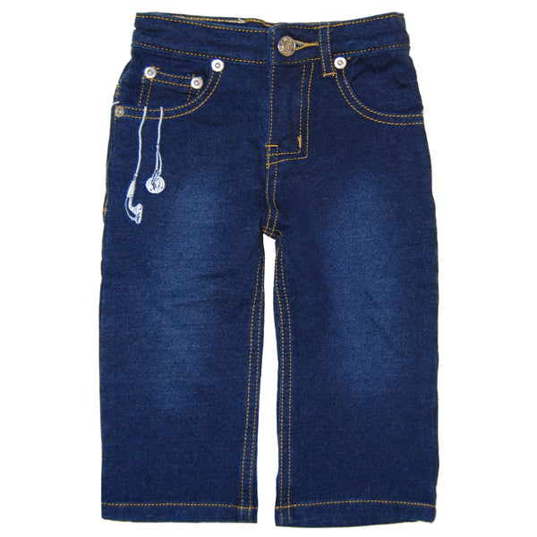 Raefer Blue Washed French Terry Baby Jeans by: Mini Shatsu