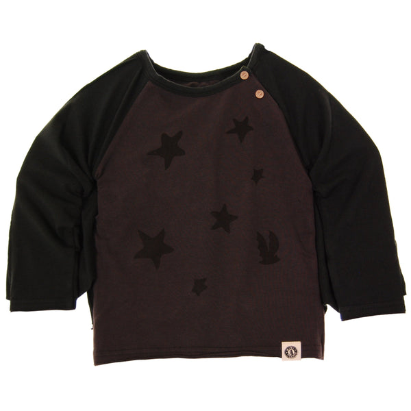 Flying Bat Caped Raglan Baby T-Shirt by: Mini Shatsu