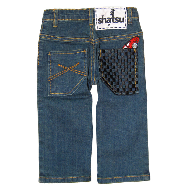 Speedster Blue Denim Baby Jeans by: Mini Shatsu