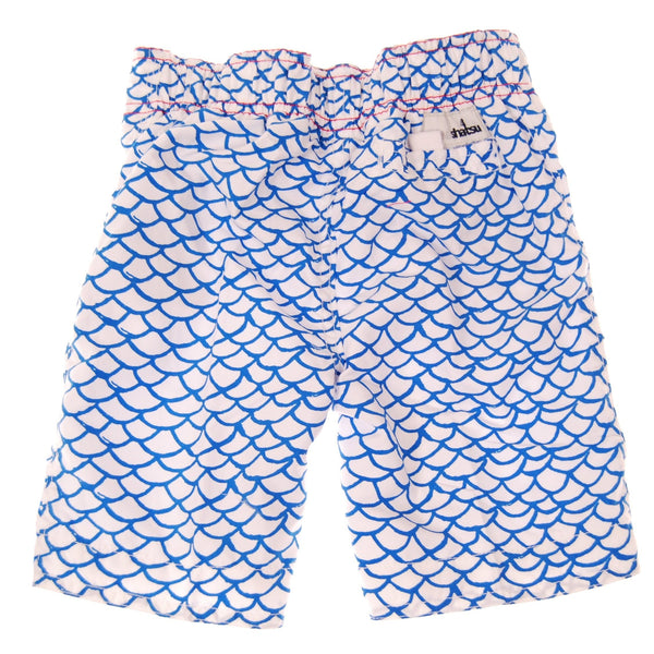 Blue Fish Board Shorts by: Mini Shatsu