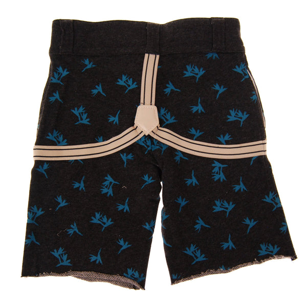 Birds of Paradise Suspenders Shorts by: Mini Shatsu