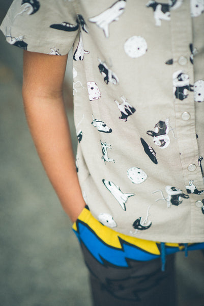 Out Of This World Bow Tie Baby Button Down Shirt by: Mini Shatsu