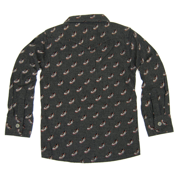 Urban Sneakerhead Button Down Baby Shirt by: Mini Shatsu