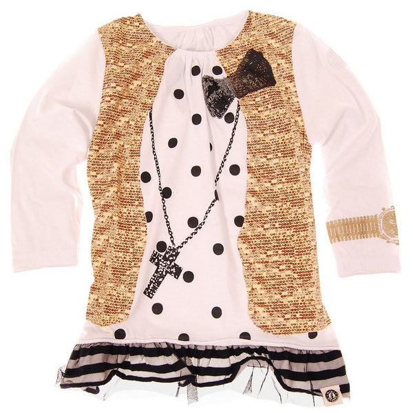 Polka Dot & Sequins Vest Baby Tunic by: Mini Shatsu