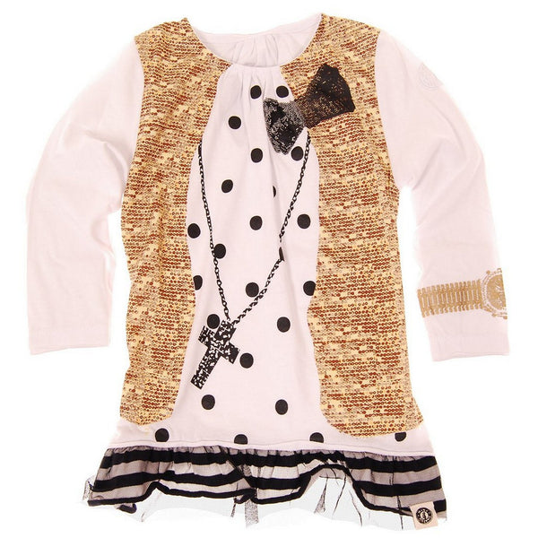 Polka Dot & Sequins Vest Tunic by: Mini Shatsu