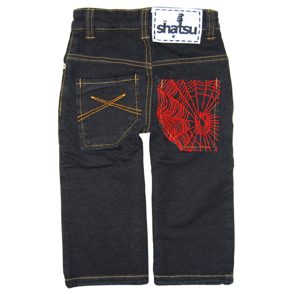Webster Black Washed French Terry Baby Jeans by: Mini Shatsu